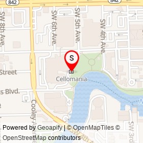 Cellomania on Southwest 5th Avenue, Fort Lauderdale Florida - location map