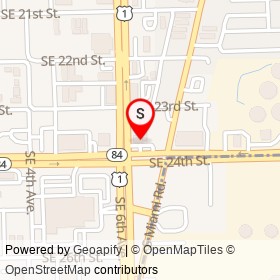 Chevron on Southeast 6th Avenue, Fort Lauderdale Florida - location map