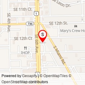 Tom Jenkins BBQ on Southeast 6th Avenue, Fort Lauderdale Florida - location map