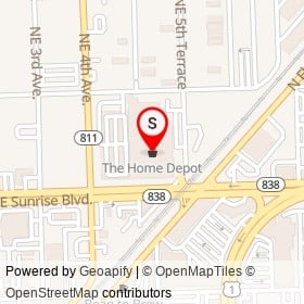 The Home Depot on Northeast 4th Avenue, Fort Lauderdale Florida - location map