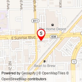 Checkers on East Sunrise Boulevard, Fort Lauderdale Florida - location map