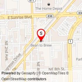 Bean to Brew on North Flagler Drive, Fort Lauderdale Florida - location map