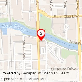 The DownTowner on South New River Drive East, Fort Lauderdale Florida - location map