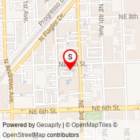 Tesla Supercharger on Northeast 7th Street, Fort Lauderdale Florida - location map