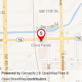 China Panda on Davie Boulevard, Fort Lauderdale Florida - location map