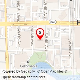 Museum of Discovery and Science on Himmarshee Street, Fort Lauderdale Florida - location map