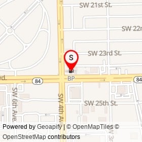 BP on Marina Boulevard, Fort Lauderdale Florida - location map