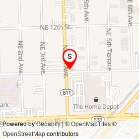 Asian Corner Thai Sushi on Northeast 11th Street, Fort Lauderdale Florida - location map