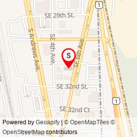 Vacation Inn Motel on Southeast 6th Avenue, Fort Lauderdale Florida - location map