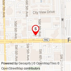 KFC on West Broward Boulevard, Fort Lauderdale Florida - location map