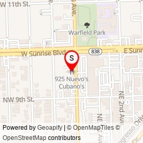 925 Nuevo's Cubano's on North Andrews Avenue, Fort Lauderdale Florida - location map