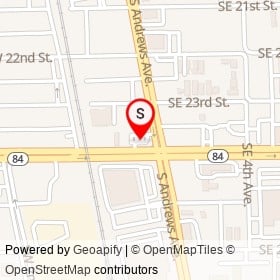Mobil on Marina Boulevard, Fort Lauderdale Florida - location map