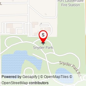 Snyder Park on , Fort Lauderdale Florida - location map