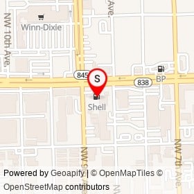 Shell on West Sunrise Boulevard, Fort Lauderdale Florida - location map
