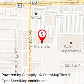 Marshalls on Southwest 27th Avenue, Fort Lauderdale Florida - location map