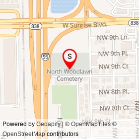 North Woodlawn Cemetery on Northwest 9th Street, Fort Lauderdale Florida - location map