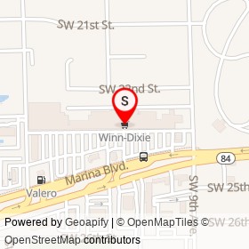 Winn-Dixie on Southwest 24th Street, Fort Lauderdale Florida - location map