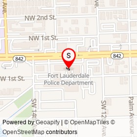 Fort Lauderdale Police Department on West Broward Boulevard, Fort Lauderdale Florida - location map