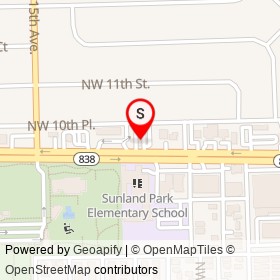 Popeyes on West Sunrise Boulevard, Fort Lauderdale Florida - location map
