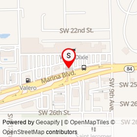 Wendy's on Marina Boulevard, Fort Lauderdale Florida - location map