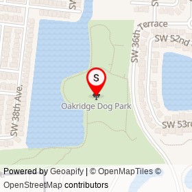 Oakridge Dog Park on , Hollywood Florida - location map