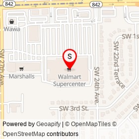 Walmart Supercenter on Southwest 24th Avenue, Fort Lauderdale Florida - location map