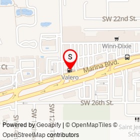 Valero on Marina Boulevard, Fort Lauderdale Florida - location map