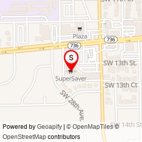 SuperSaver on Southwest 28th Avenue, Fort Lauderdale Florida - location map