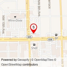 Sunoco on West Sunrise Boulevard, Fort Lauderdale Florida - location map