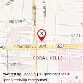 AT&T on East Commercial Boulevard, Fort Lauderdale Florida - location map