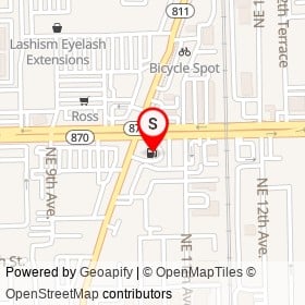 Marathon on East Commercial Boulevard, Fort Lauderdale Florida - location map