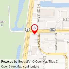 Shell on Northeast 14th Street Causeway, Pompano Beach Florida - location map