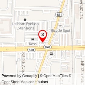 Once Bank on East Commercial Boulevard, Fort Lauderdale Florida - location map