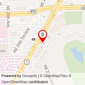 Dunkin' Donuts on Federal Highway, Fort Lauderdale Florida - location map