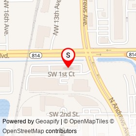 Mattress City on Southwest 1st Court, Pompano Beach Florida - location map
