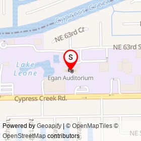 Egan Auditorium on Northeast 63rd Street, Fort Lauderdale Florida - location map
