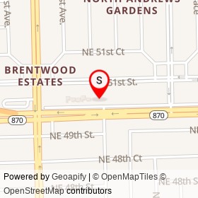Calusa Coffee Roasters on East Commercial Boulevard, Fort Lauderdale Florida - location map