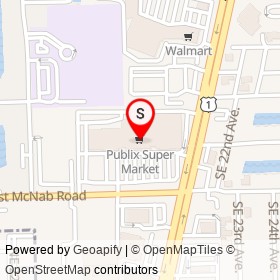 Publix Super Market on East McNab Road, Pompano Beach Florida - location map