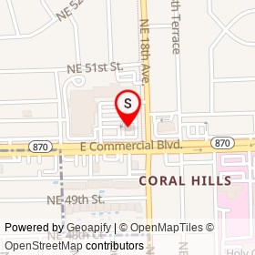Boston Market on East Commercial Boulevard, Fort Lauderdale Florida - location map