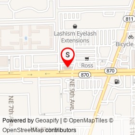 Denny's on East Commercial Boulevard, Fort Lauderdale Florida - location map