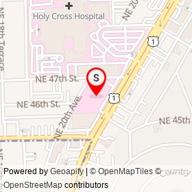 Atlantic Shores Hospital on Federal Highway, Fort Lauderdale Florida - location map