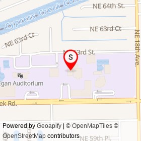 Findeiss Auditorium on Northeast 63rd Street, Fort Lauderdale Florida - location map