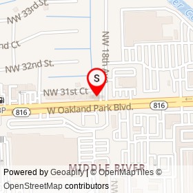 Dunkin' on West Oakland Park Boulevard,  Florida - location map