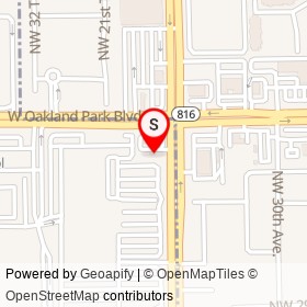 Mobil on Northwest 31st Avenue, Fort Lauderdale Florida - location map