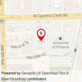 Extended Stay America on Northwest 6th Way, Fort Lauderdale Florida - location map