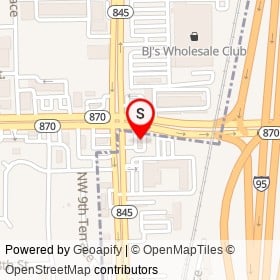 Shell on West Commercial Boulevard, Fort Lauderdale Florida - location map