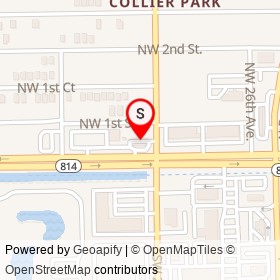 Mobil on West Atlantic Boulevard, Pompano Beach Florida - location map