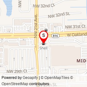 Shell on Northwest 21st Avenue,  Florida - location map