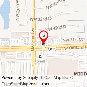 BP on West Oakland Park Boulevard,  Florida - location map