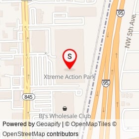 Xtreme Action Park on Powerline Road, Fort Lauderdale Florida - location map